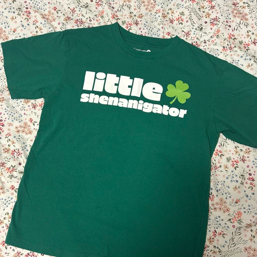 Little Shenanigator Kids Green T-Shirt
